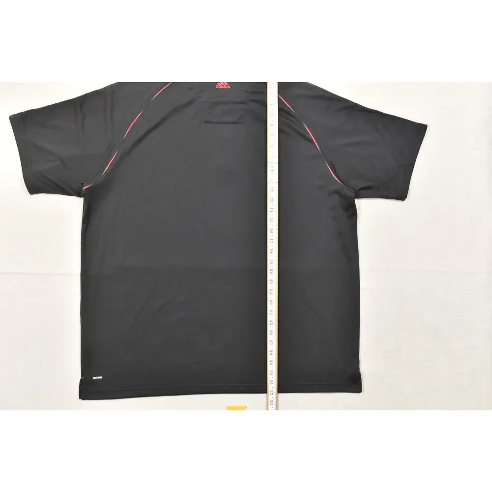 Adidas Golf ClimaCool Polo Shirt Men 2XL Gray Red Piping Raglan Short Sleeve